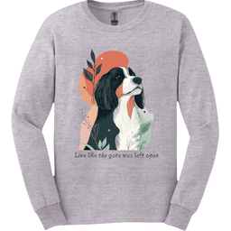 Bearded Collie Live Like The Gate Was Left Open Long Sleeve Shirt Gift For Dog Lover