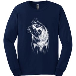 Australian Shepherd Tilted Dog Long Sleeve Shirt Gift For Dog Lover