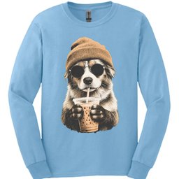 Australian Shepherd Hipster Dog Long Sleeve Shirt Gift For Dog Lover