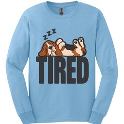 Basset Hound Tired Dog Long Sleeve Shirt Gift For Dog Lover