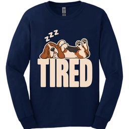 Basset Hound Tired Dog Long Sleeve Shirt Gift For Dog Lover
