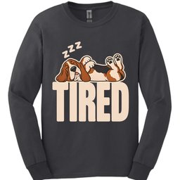 Basset Hound Tired Dog Long Sleeve Shirt Gift For Dog Lover
