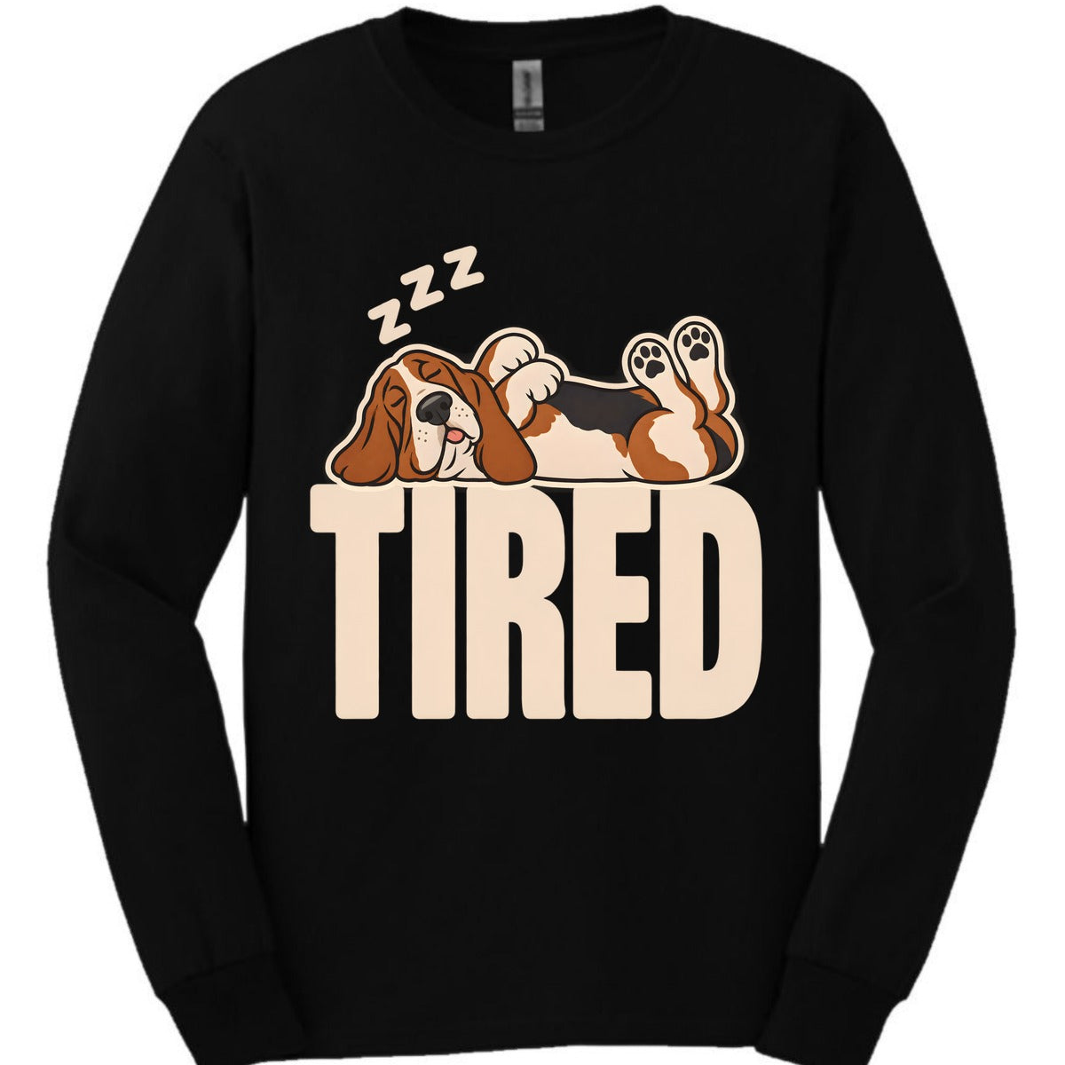 Basset Hound Tired Dog Long Sleeve Shirt Gift For Dog Lover