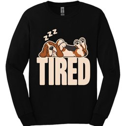 Basset Hound Tired Dog Long Sleeve Shirt Gift For Dog Lover