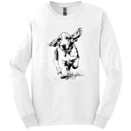 Basset Hound Running Dog Long Sleeve Tee Gift For Dog Lover