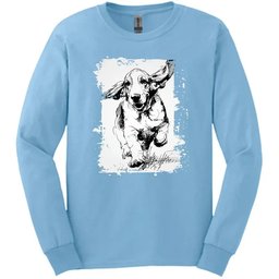 Basset Hound Running Dog Long Sleeve Tee Gift For Dog Lover