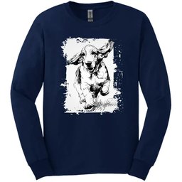 Basset Hound Running Dog Long Sleeve Tee Gift For Dog Lover