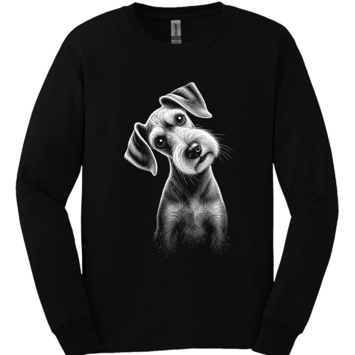 Bedlington Terrier Tilted Dog Long Sleeve Shirt Gift For Dog Lover