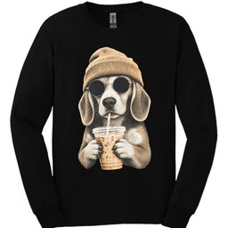 Beagle Hipster Dog Long Sleeve Shirt Gift For Dog Lover