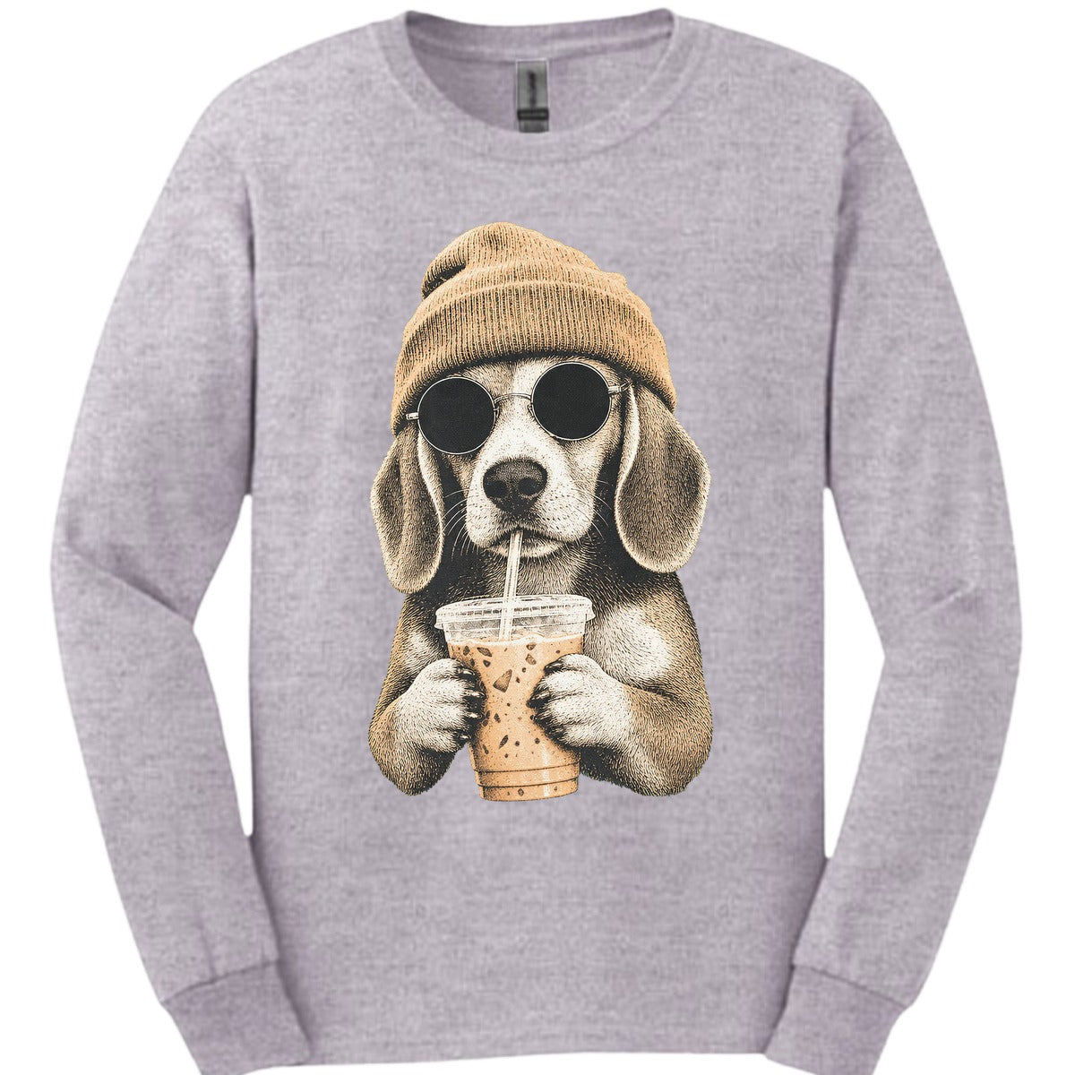 Beagle Hipster Dog Long Sleeve Shirt Gift For Dog Lover