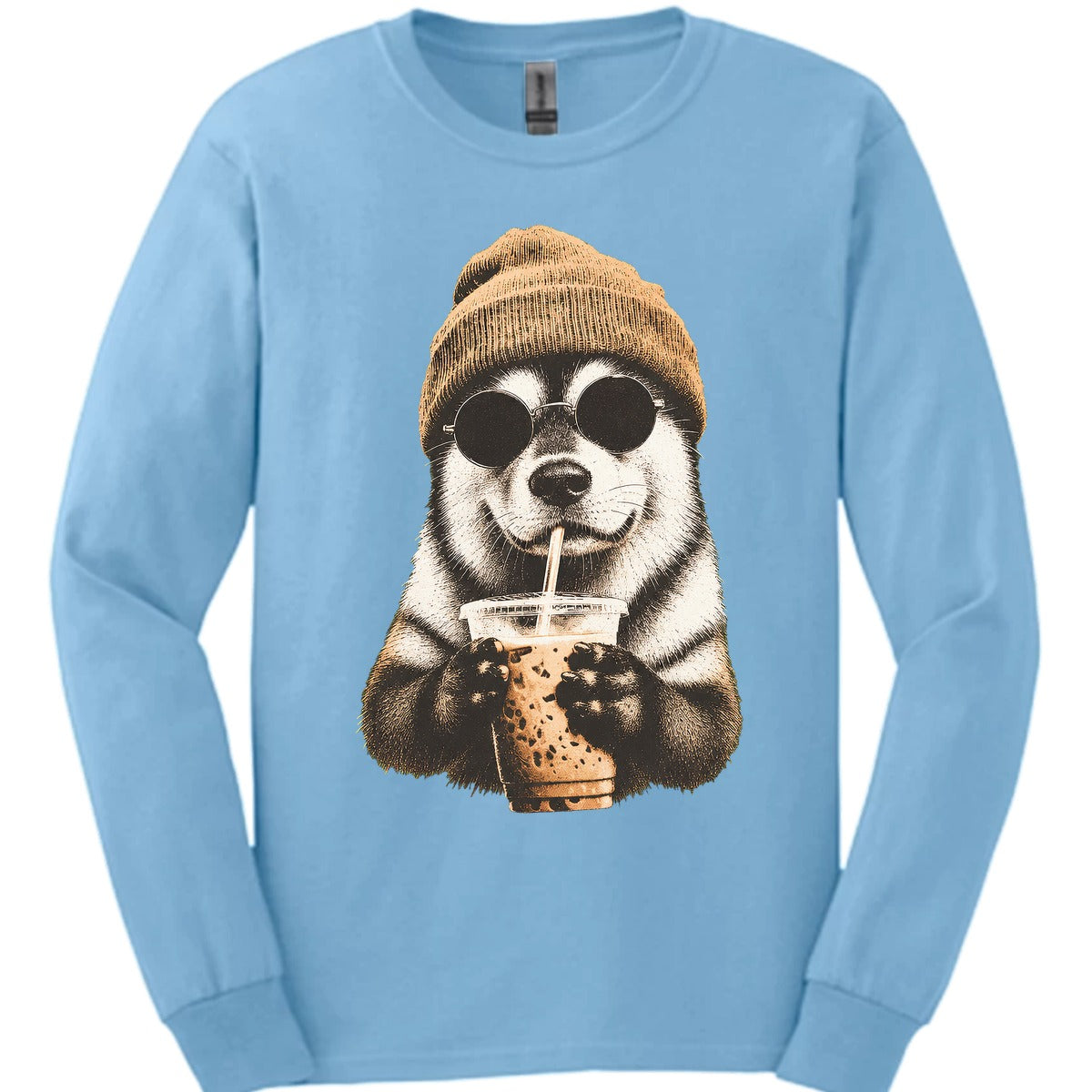 Alaskan Malamute Hipster Dog Long Sleeve Shirt Gift For Dog Lover