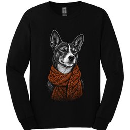 Basenji Winter Dog Long Sleeve Shirt Gift For Dog Lover