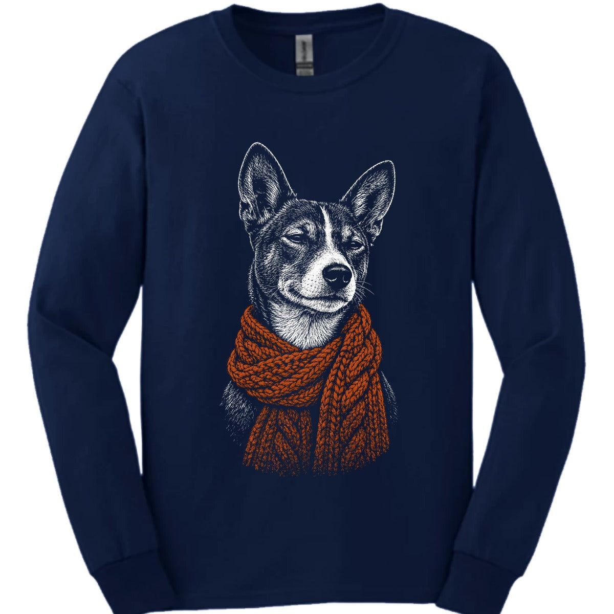 Basenji Winter Dog Long Sleeve Shirt Gift For Dog Lover