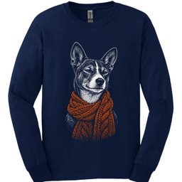 Basenji Winter Dog Long Sleeve Shirt Gift For Dog Lover