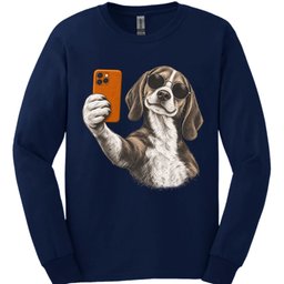 American Foxhound Selfie Dog Long Sleeve Shirt Gift For Dog Lover