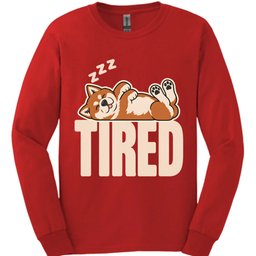 Akita Tired Dog Long Sleeve Shirt Gift For Dog Lover