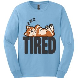 Akita Tired Dog Long Sleeve Shirt Gift For Dog Lover