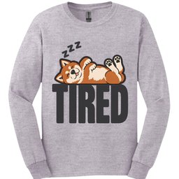Akita Tired Dog Long Sleeve Shirt Gift For Dog Lover