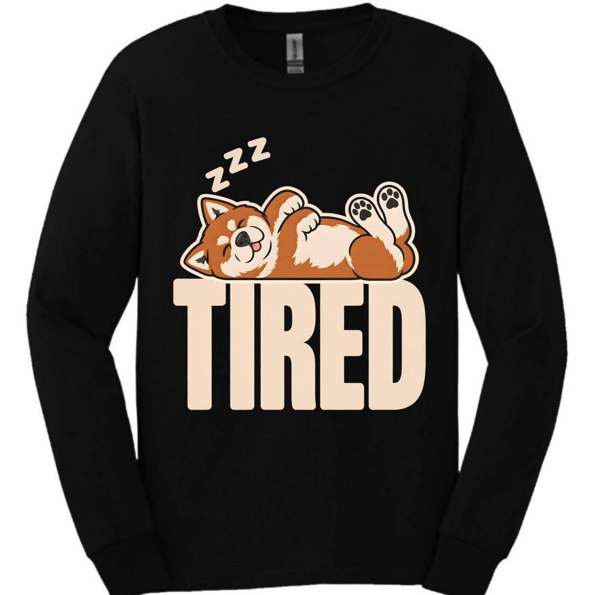 Akita Tired Dog Long Sleeve Shirt Gift For Dog Lover