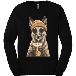 Belgian Malinois Hipster Dog Long Sleeve Shirt Gift For Dog Lover