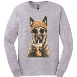 Belgian Malinois Hipster Dog Long Sleeve Shirt Gift For Dog Lover