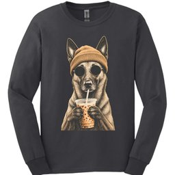 Belgian Malinois Hipster Dog Long Sleeve Shirt Gift For Dog Lover