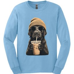 Black Labrador Hipster Dog Long Sleeve Shirt Gift For Dog Lover
