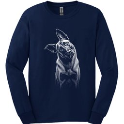 Belgian Malinois Tilted Dog Long Sleeve Shirt Gift For Dog Lover