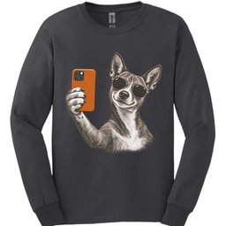 Basenji Selfie Dog Long Sleeve Shirt Gift For Dog Lover