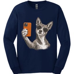 Basenji Selfie Dog Long Sleeve Shirt Gift For Dog Lover