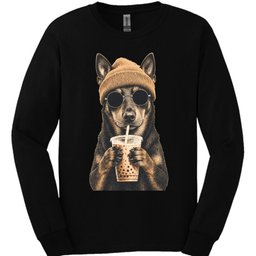 Beauceron Hipster Dog Long Sleeve Shirt Gift For Dog Lover