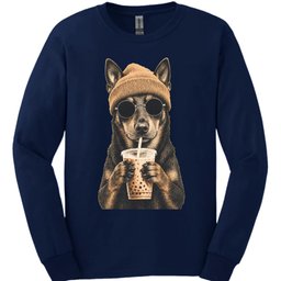 Beauceron Hipster Dog Long Sleeve Shirt Gift For Dog Lover