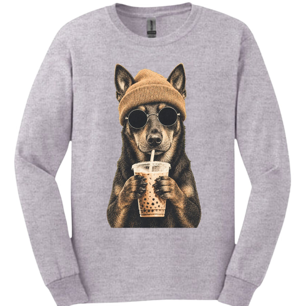 Beauceron Hipster Dog Long Sleeve Shirt Gift For Dog Lover