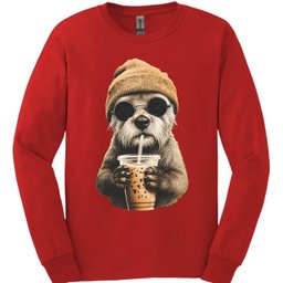 Border Terrier Hipster Dog Long Sleeve Shirt Gift For Dog Lover