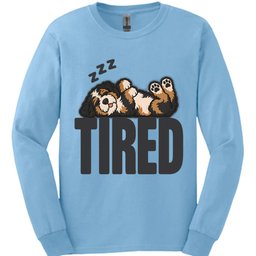 Bernedoodle Tired Dog Long Sleeve Shirt Gift For Dog Lover
