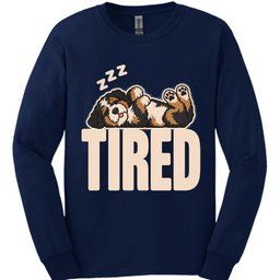 Bernedoodle Tired Dog Long Sleeve Shirt Gift For Dog Lover