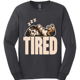 Bernedoodle Tired Dog Long Sleeve Shirt Gift For Dog Lover