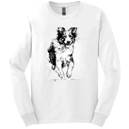 Border Collie Running Dog Long Sleeve Tee Gift For Dog Lover