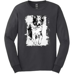 Border Collie Running Dog Long Sleeve Tee Gift For Dog Lover