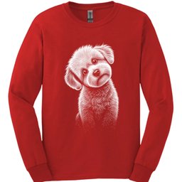 Bichon Frise Tilted Dog Long Sleeve Shirt Gift For Dog Lover