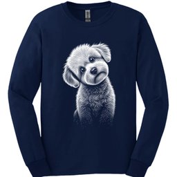 Bichon Frise Tilted Dog Long Sleeve Shirt Gift For Dog Lover