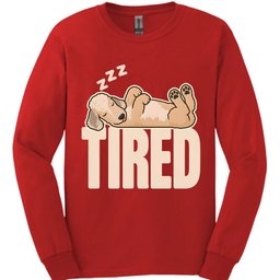 Bedlington Terrier Tired Dog Long Sleeve Shirt Gift For Dog Lover