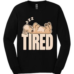 Bedlington Terrier Tired Dog Long Sleeve Shirt Gift For Dog Lover