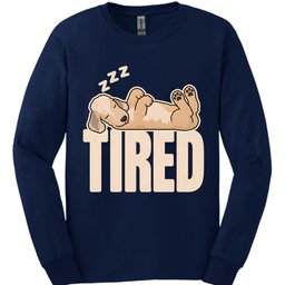 Bedlington Terrier Tired Dog Long Sleeve Shirt Gift For Dog Lover