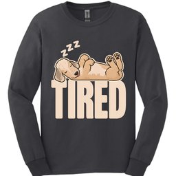 Bedlington Terrier Tired Dog Long Sleeve Shirt Gift For Dog Lover