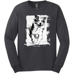 Australian Shepherd Running Dog Long Sleeve Tee Gift For Dog Lover
