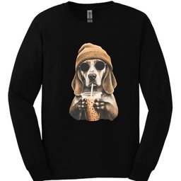 American Foxhound Hipster Dog Long Sleeve Shirt Gift For Dog Lover