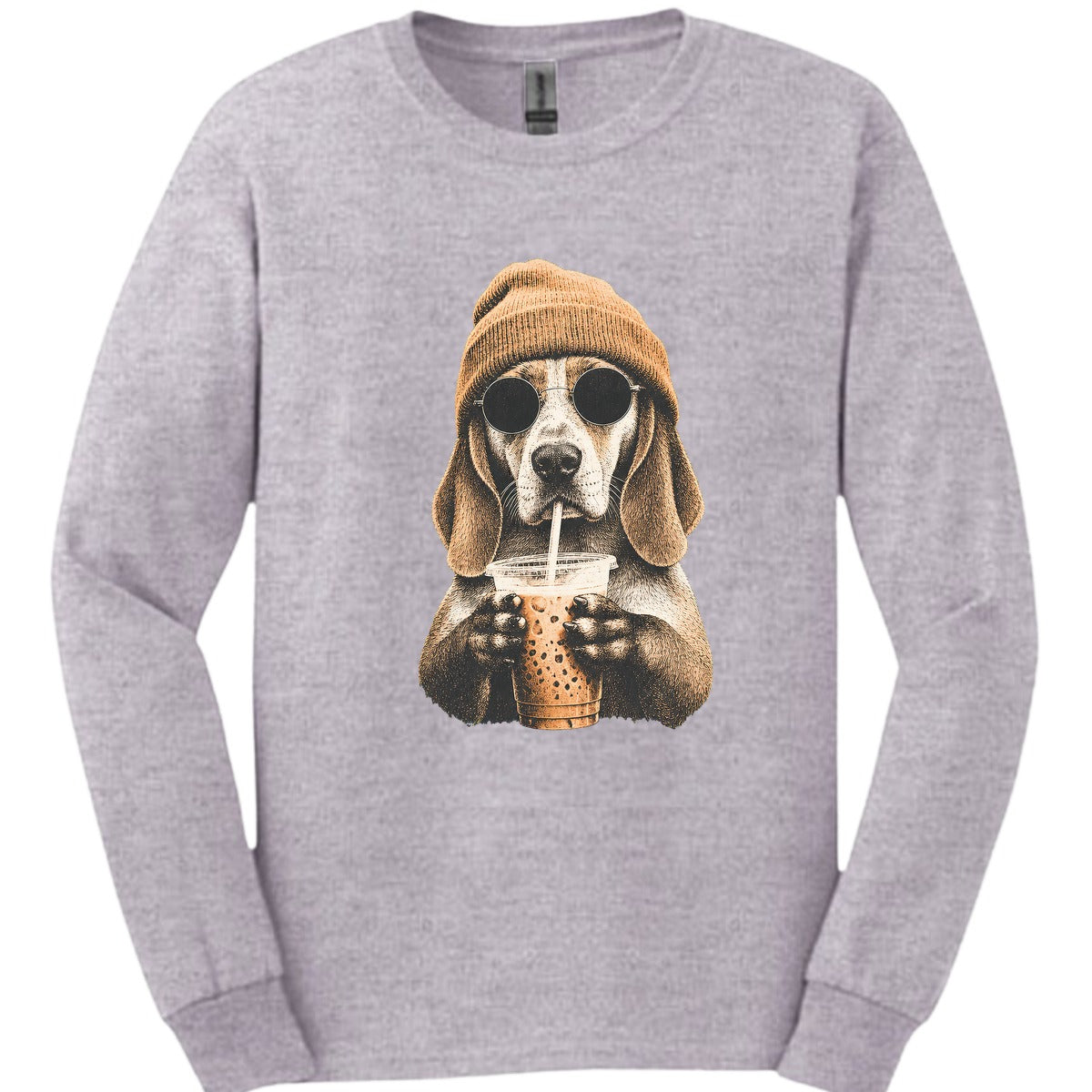 American Foxhound Hipster Dog Long Sleeve Shirt Gift For Dog Lover