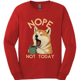 Akita Not Today Long Sleeve Shirt Gift For Dog Lover