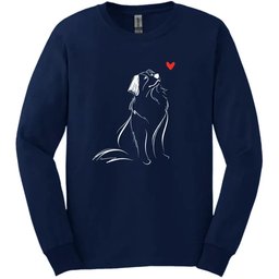 Bernese Mountain Dog Sketch Dog Long Sleeve Tee Gift For Dog Lover